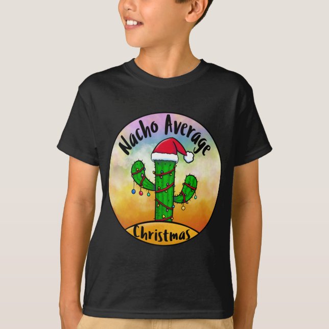Camiseta Nacho Promedio Cactus Santa Hat y (Anverso)