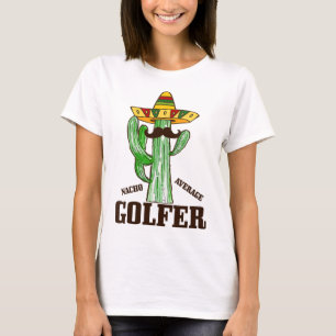 Camiseta Nacho Promedio De Golfer Funny Golf Mexicano Cinco