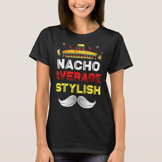Camiseta Nacho Promedio Funny Cinco De Mayo México (Anverso)
