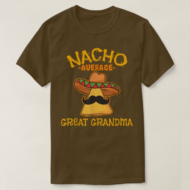 Camiseta Nacho Promedio Grande Abuela Mexicana Cinco De May (Diseño del anverso)