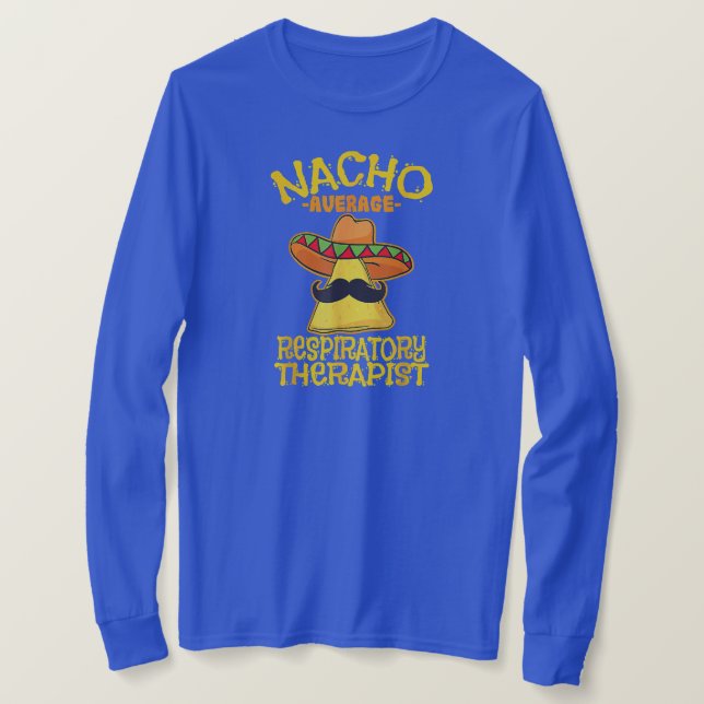 Camiseta Nacho Terapia Respiratoria Promedio Asma Cinco (Anverso del diseño)