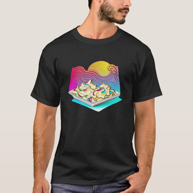 Camiseta Nachos Vaporwave 90s y 80s Estética (Anverso)
