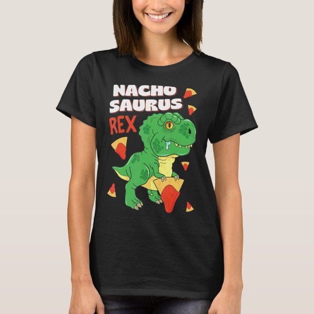 Camiseta Nachosauro Dinosaurio Bebé Rex Nacho Pun Cinco De  (Anverso)