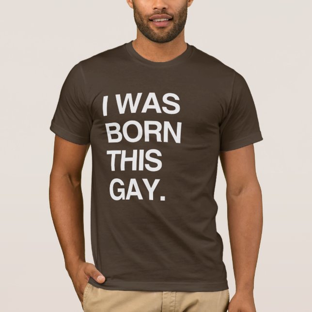 Camiseta Nací así de gay (Anverso)