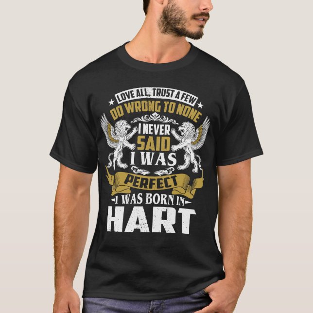 Camiseta Nací Con El Nombre De Familia HART (Anverso)