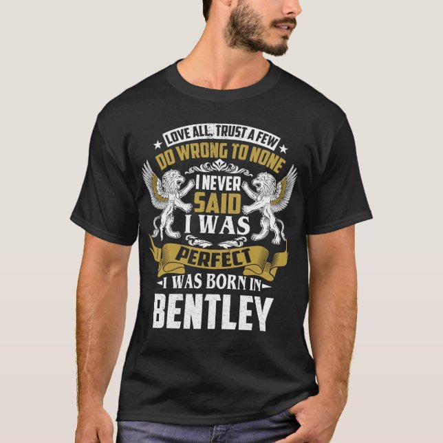 Camiseta Nací Con El Nombre De La Familia BENTLEY (Anverso)