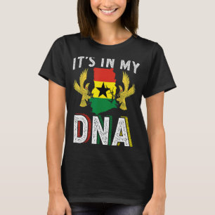 Camiseta Nací en Ghana mi ADN la bandera del orgullo gay