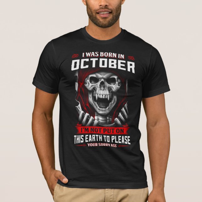 Camiseta Nací En Octubre (Anverso)