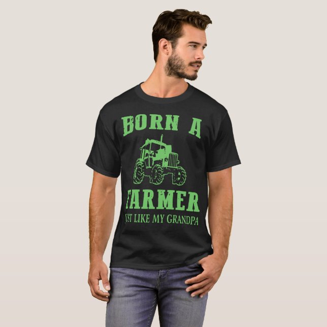 Camiseta nací granjero como mi abuela granjera (Anverso completo)