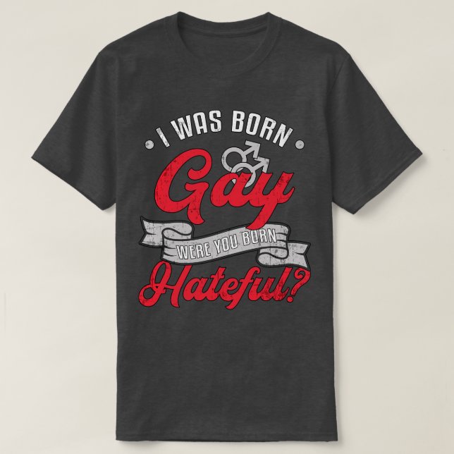 Camiseta Nací Orgullo Gay Derechos Lgbt Amor Queer Gracioso (Diseño del anverso)