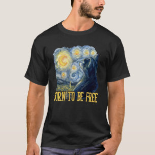Camiseta Nací Para Ser Animal Doméstico Gato Libre