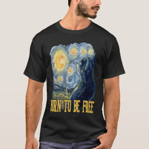 Camiseta Nací Para Ser Animal Doméstico Gato Libre