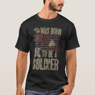 Camiseta Nací Para Ser Soldado De Combate Soldado