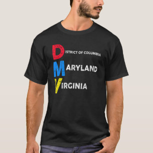 Camiseta Nacida en DMV, conocida como DC Maryland y Virgini