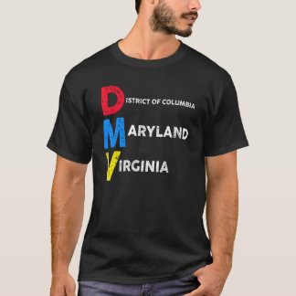 Camiseta Nacida en DMV, conocida como DC Maryland y Virgini