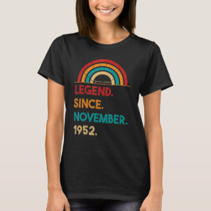 Camiseta Nacida en el 70º cumpleaños desde noviembre de 195