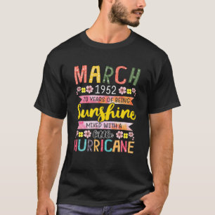 Camiseta Nacida En Marzo De 1952, Con 70 Años