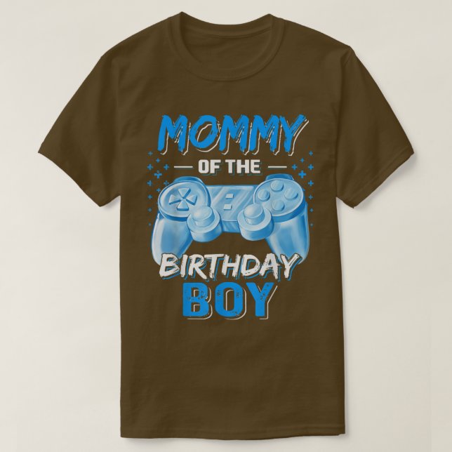Camiseta Nacida la mami del niño cumpleaños (Diseño del anverso)