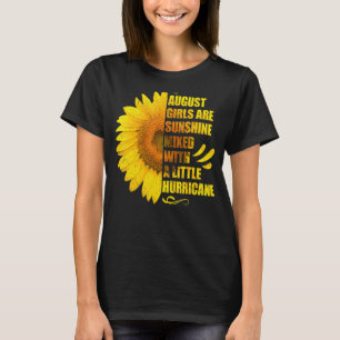 Camiseta Nacidas En Agosto Mujeres Cumpleaños Flor De Giro