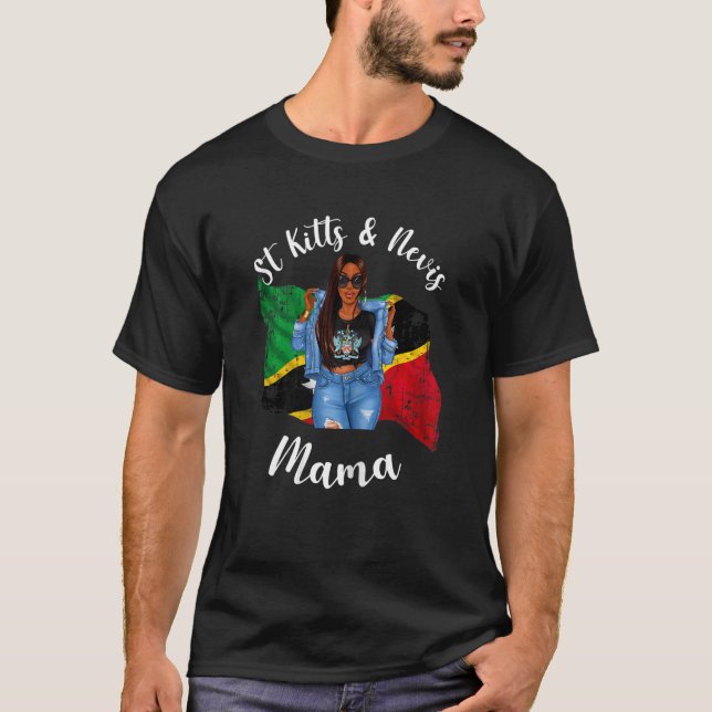 Camiseta Nacidas En San Cristóbal Y Nevis Mama (Anverso)
