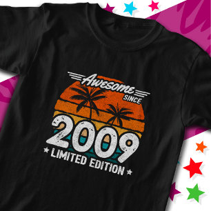 Camiseta Nacido 2009 Edición Limitada Retro Awesome Desde 2