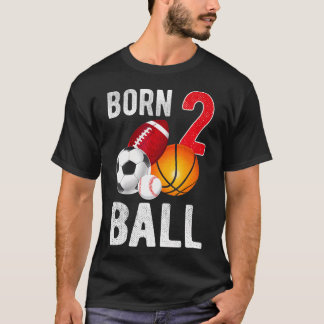 Camiseta Nacido 2 Ball Nacimiento Chica de niño de 2 años