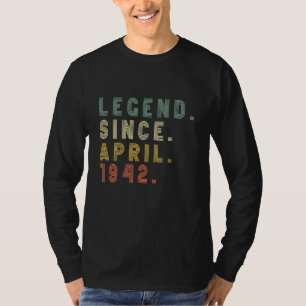 Camiseta Nacido 80 años Leyenda Retro de Cumpleaños desde