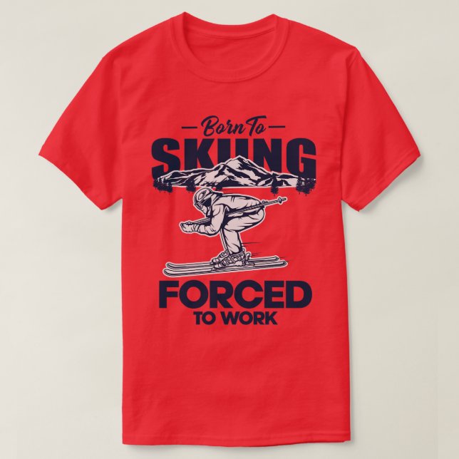 CAMISETA NACIDO AL ESQUÍ (Diseño del anverso)