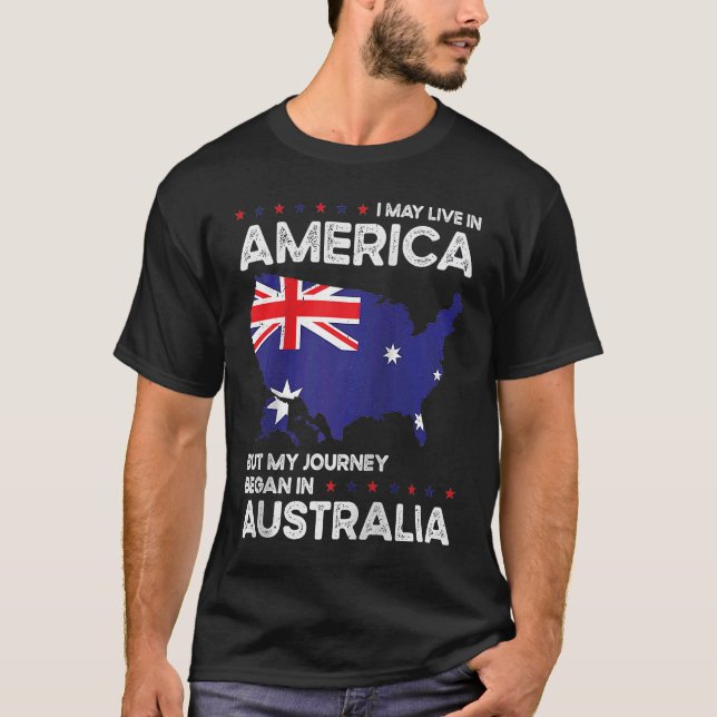 Camiseta Nacido Australia Australia Estadounidense Ciudadan (Anverso)
