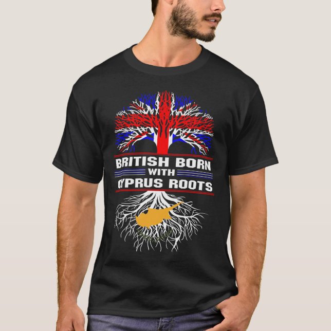 Camiseta Nacido británico con raíces chipriotas (Anverso)