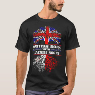 Camiseta Nacido británico con raíces maltesas