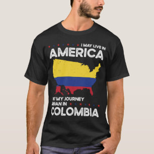 Camiseta Nacido Colombia Colombia Estadounidense Ciudadanía