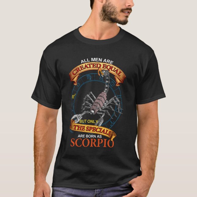 Camiseta Nacido como escorpión (Anverso)