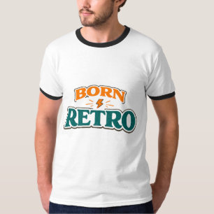 Camiseta Nacido con Estética Retro Vintage de los 70 Rayo