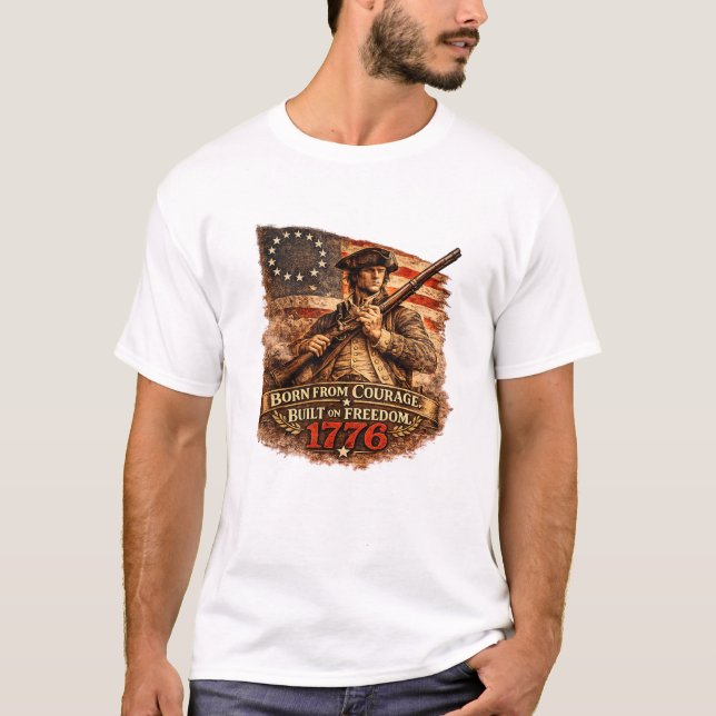 Camiseta nacido del coraje (Anverso)