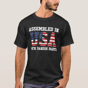 Camiseta Nacido Dinamarca Dinamarca Estadounidense Ciudadan