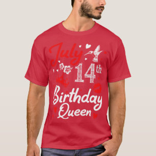 Camiseta Nacido El 14 De Julio Feliz Cumpleaños Yo Nana Mam