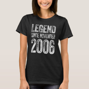 Camiseta Nacido el 16 de Noviembre de 16 años de leyenda de