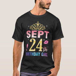 Camiseta Nacido El 24 De Septiembre Feliz Mi Cumpleaños Rei