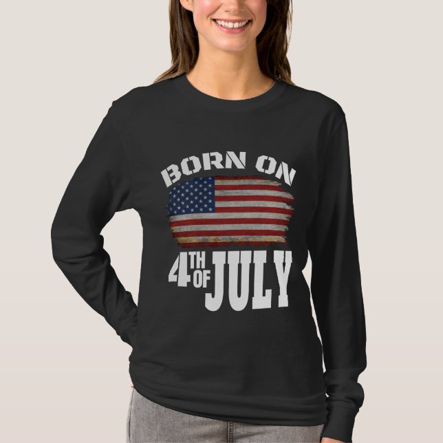 Camiseta NACIDO EL 4 DE JULIO (Anverso)