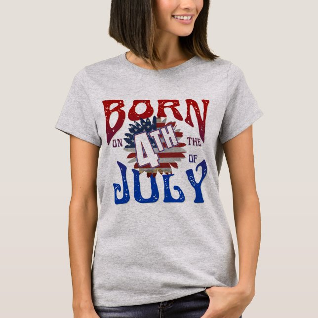 Camiseta NACIDO EL 4 DE JULIO (Anverso)