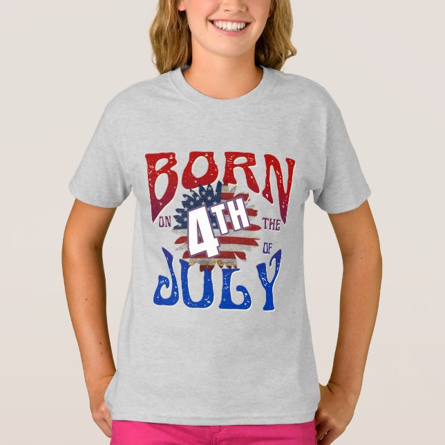 Camiseta NACIDO EL 4 DE JULIO (Anverso)
