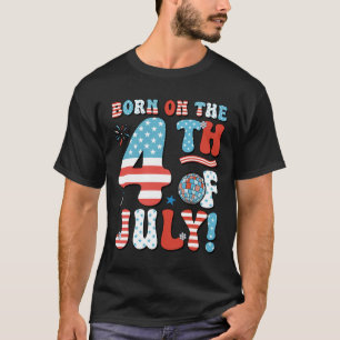 Camiseta Nacido El 4 De Julio De Cumpleaños De Pa