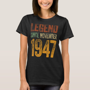Camiseta Nacido el 75 de Noviembre de 75 años de leyenda de