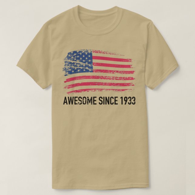 Camiseta Nacido en 1933 89 años de edad en 1933 89º nacimie (Diseño del anverso)