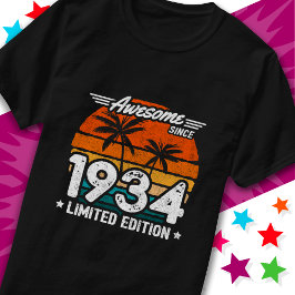 Camiseta Nacido en 1934 edición limitada retro asombroso de