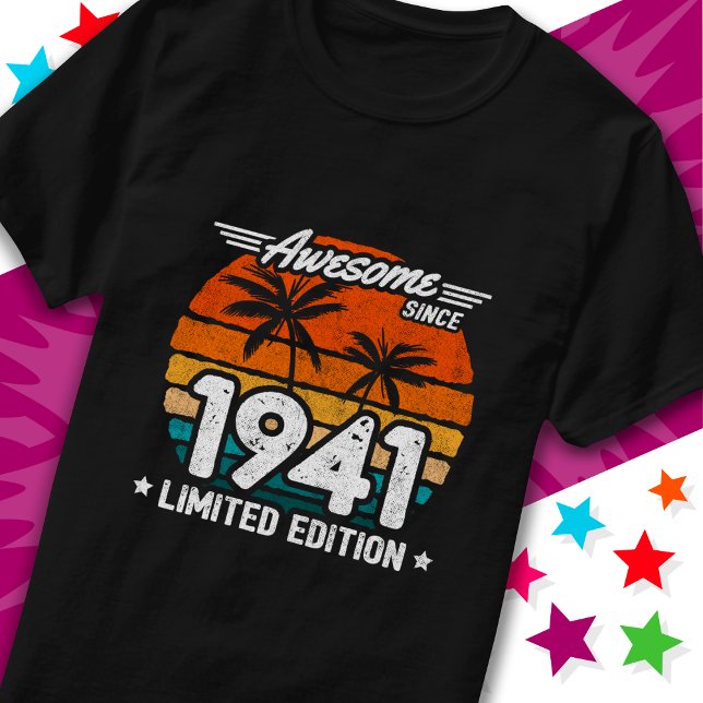 Camiseta Nacido en 1941 edición limitada retro asombroso de (Subido por el creador)