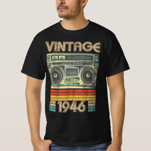 Camiseta Nacido En 1946 Radio Retro, Regalo De Cumpleaños D