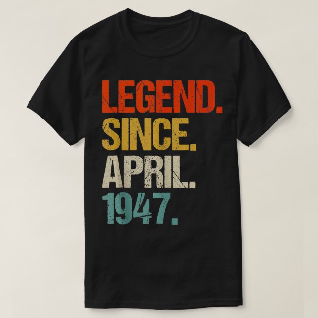 Camiseta Nacido en 1947: 77 años de edad en 1947: 77º nacim (Diseño del anverso)
