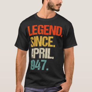 Camiseta Nacido en 1947: 77 años de edad en 1947: 77º nacim